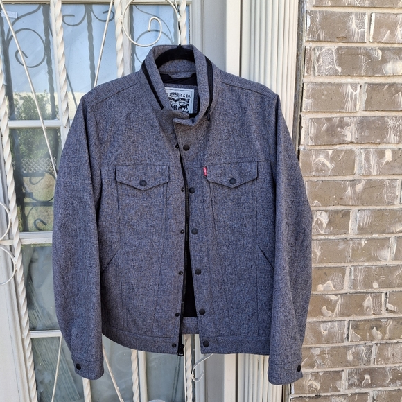 Levi's Strauss & Company, Grey Zip Snap  Trucker Utility Jacket, Men Size Small - Picture 12 of 16